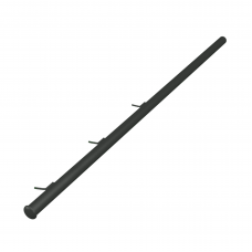 Столб с усами (покрытие ППК) / d - 42 мм / h - 2,3 м / Эмаль грунт RAL 9007