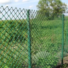 Забор “Сетка -Рабица”  Зеленая. 1.5 м.